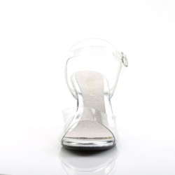 Fabulicious BELLE-308 Clear Low Heeled Bridal Sandals