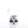 Fabulicious BELLE-308 Clear Low Heeled Bridal Sandals