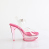 Fabulicious MARTINI-508 Rosa Clear High Heeled Sandals