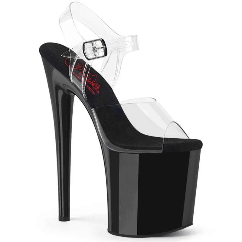 Pleaser NAUGHTY-808 Black Exotic Pole Dance High Heels