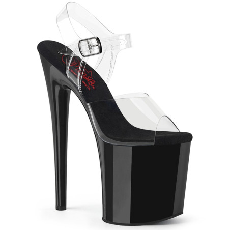 Pleaser NAUGHTY-808 Black Exotic Pole Dance High Heels