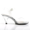 Fabulicious BELLE-308 Clear Low Heeled Bridal Sandals