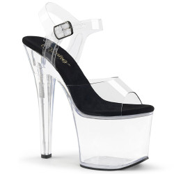Pleaser RADIANT-708 Black Insole Platform High Heels
