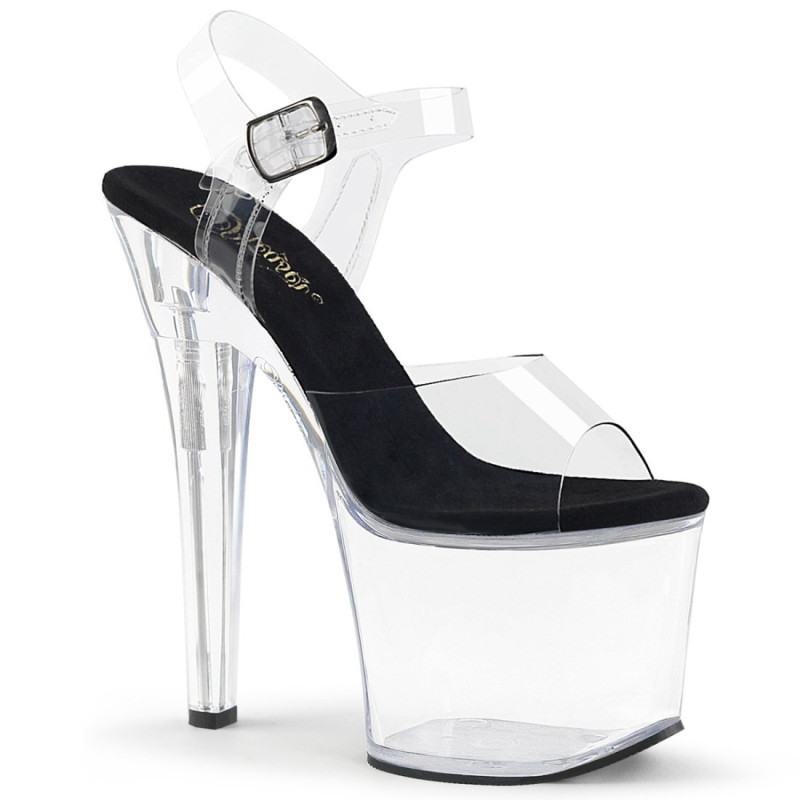 Pleaser RADIANT-708 Black Insole Platform High Heels Pleaser RADIANT-708 Black Insole Platform High Heels
