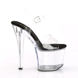 Pleaser RADIANT-708 Black Insole Platform High Heels