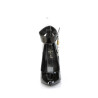 Pleaser SEDUCE-432 Black High Heeled Ankle Cuff Pumps