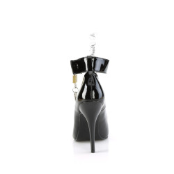 Pleaser SEDUCE-432 Black High Heeled Ankle Cuff Pumps