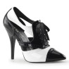 Pleaser SEDUCE-458 Black White Oxford Spectator Pumps