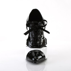 Pleaser SEDUCE-458 Black White Oxford Spectator Pumps