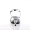 Fabulicious BELLE-316 Silver Low Heeled Summer Sandals