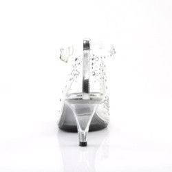 Fabulicious BELLE-330RS Transparent Low Heeled Sandals
