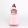 Demonia WAVE-32 Rose Hologram Platform Wedge Pumps
