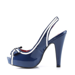 Pin Up Couture BETTIE-05 Blue Patent Sale Women