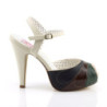 Pin Up Couture BETTIE-27 Cream Vegan Leather Sale Women