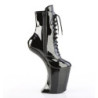 Pleaser BEWITCHED-1020 Black Patent Heeled Ankle Boots