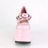 Demonia WAVE-48 Rose Hologram Platform Wedge Pumps