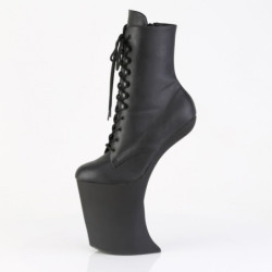 Pleaser BEWITCHED-1020 Black Vegan Leather Ankle Boots