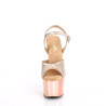 Pleaser ADORE-709HM Rose Gold Hologram Metallic Chrome