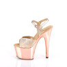 Pleaser ADORE-709HM Rose Gold Hologram Metallic Chrome