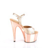 Pleaser ADORE-709HM Rose Gold Hologram Metallic Chrome