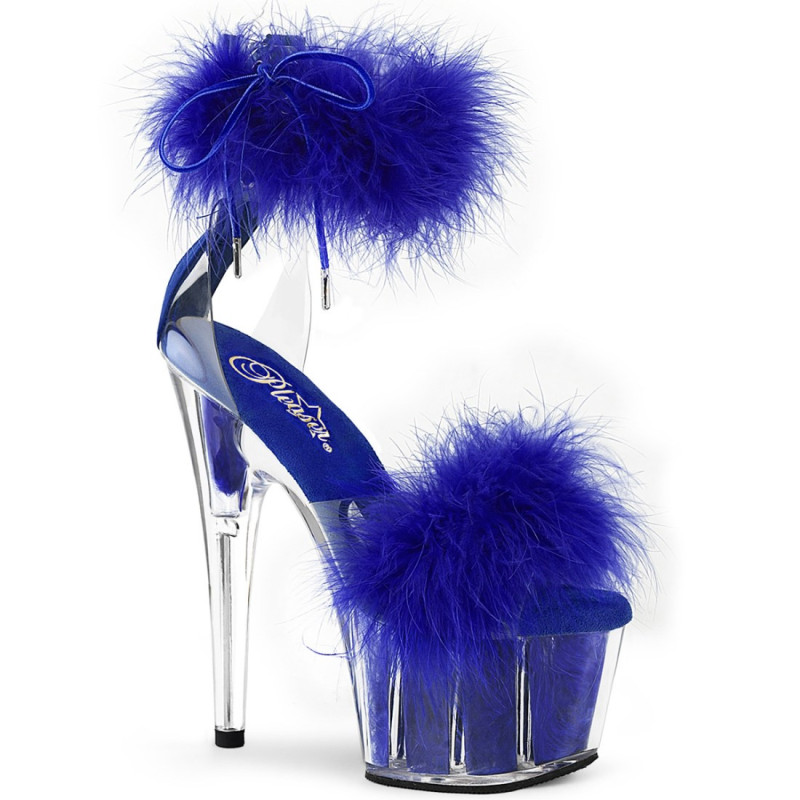 Pleaser ADORE-724F Transparent Blue Fur Sale Women