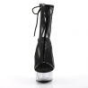 Pleaser DELIGHT-1018MSH Black Patent Mesh Transparent