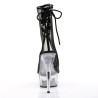 Pleaser DELIGHT-1018MSH Black Patent Mesh Transparent