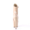 Pleaser ADORE-1020 Nude Patent High Heeled Ankle Boots