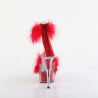 Pleaser DELIGHT-624F Transparent Red Fur Sale Women