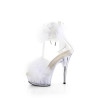 Pleaser DELIGHT-624F Transparent White Fur Sale Women