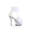 Pleaser DELIGHT-624F Transparent White Fur Sale Women
