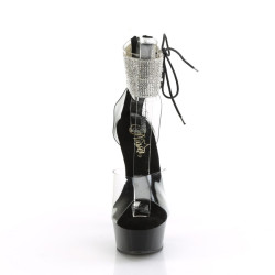 Pleaser DELIGHT-624RS Transparent Black Sale Heeled Women