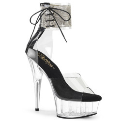 Pleaser DELIGHT-624RS Transparent Black Sale Women