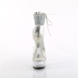 Pleaser DELIGHT-624RS-02 Transparent Silver Strass Sale