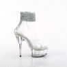 Pleaser DELIGHT-624RS-02 Transparent Silver Strass Sale