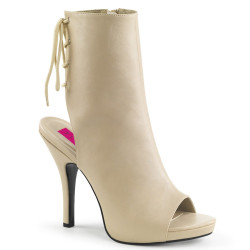 Pleaser Pink Label EVE-102 Cream Vegan Leather Sale