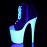Pleaser FLAMINGO-800SK-02 Red Canvas Neon White Sale