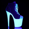 Pleaser FLAMINGO-800SK-02 Red Canvas Neon White Sale