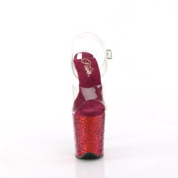 Pleaser FLAMINGO-808RBG Transparent Rainbow Glitter