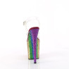 Pleaser FLAMINGO-808RBG Transparent Rainbow Glitter