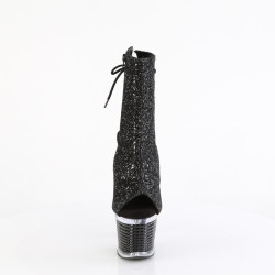 Pleaser SPECTATOR-1018G Black Glitter Transparent Sale
