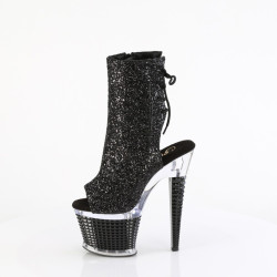 Pleaser SPECTATOR-1018G Black Glitter Transparent Sale