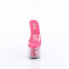 Pleaser ADORE-701FL Transparent Pink Flowers Mules