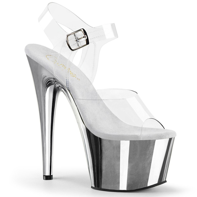 Pleaser ADORE-708 Silver Platform High Heels Sandals Pleaser ADORE-708 Silver Platform High Heels Sandals