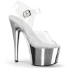 Pleaser ADORE-708 Silver Platform High Heels Sandals
