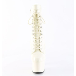 Pleaser ADORE-1020 White Patent Women Ankle Boots
