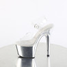 Pleaser ADORE-708 Silver Platform High Heels Sandals