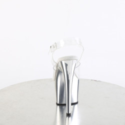 Pleaser ADORE-708 Silver Platform High Heels Sandals