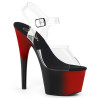 Pleaser ADORE-708BR Red Black Platform High Heels Women
