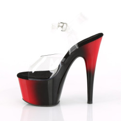 Pleaser ADORE-708BR Red Black Platform High Heels Women